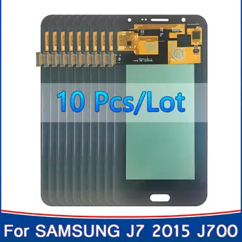 10 шт. Оригинальный SUPER AMOLED ЖК-дисплей для SAMSUNG Galaxy J7 2015 Дисплей J700 Сенсорный Экран для SAMSUNG J7 2015 J700 J700F J700M J700H